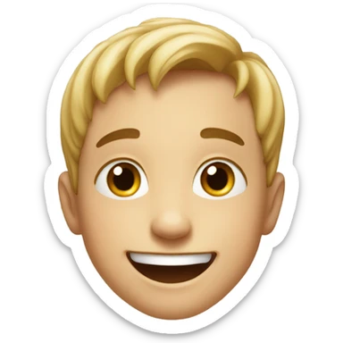 smiling boy portrait indoors sticker