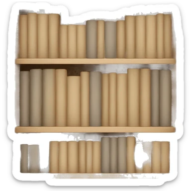 beige bookshelf sticker