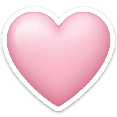 light pink heart sticker