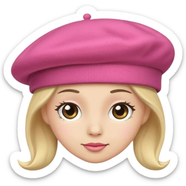 only a pink beret hat sticker