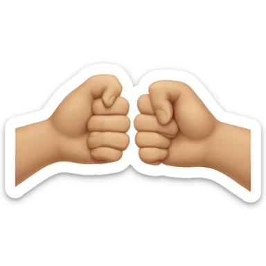 two russian hands "greeting each other" sticker