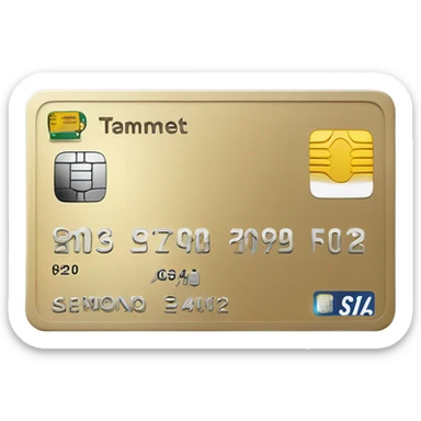 Photo of realistic bank card sticker