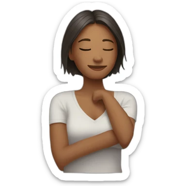 woman relazing and chilling feeling very calm and happy sticker