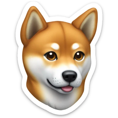 realistic shiba inu portrait sticker