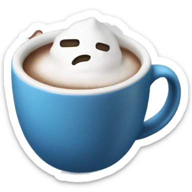 Snowflakes falling and a cup of hot cocoa sticker