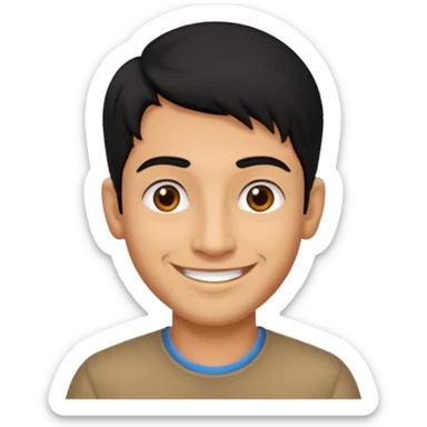 Indian fat guy south Indian black hair ,tan darker skin sticker