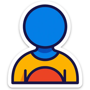 faceless blue emoji sticker