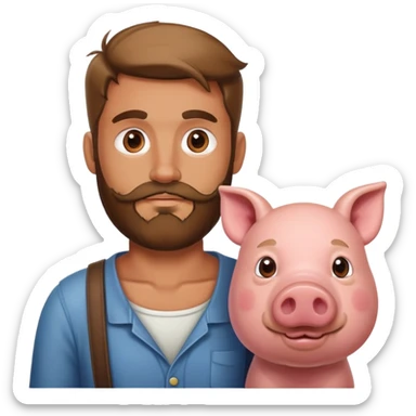 Gesù e un maiale sticker