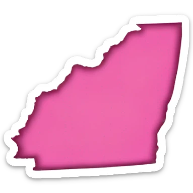 Pink state of Georgia sticker