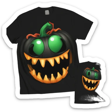 black pumpkin venom tentacles christms tee sticker