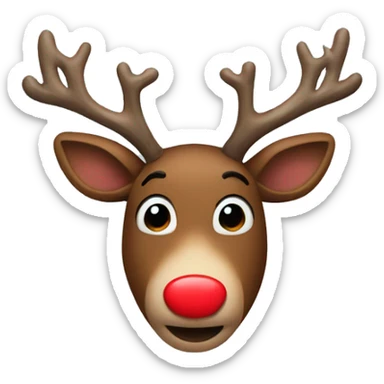 Red Nosed Reindeer sticker