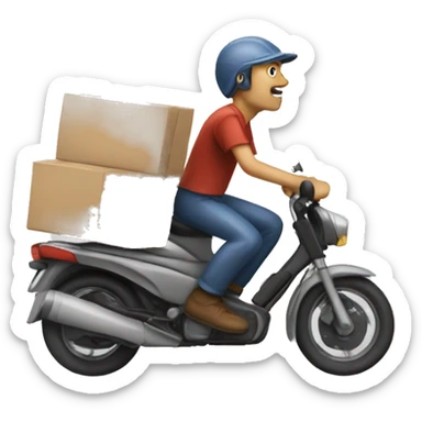 Wolt courier driving fast sticker