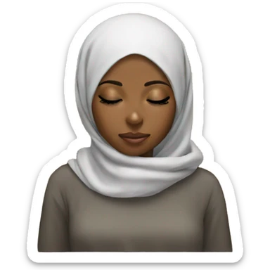 Pretty model Muslim Somali girl sleeping sticker