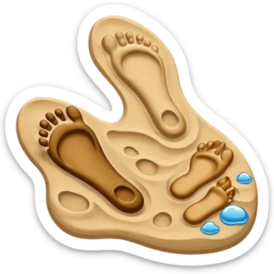 two footprints: child and adult sticker