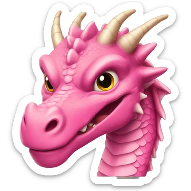 Pink dragon sticker