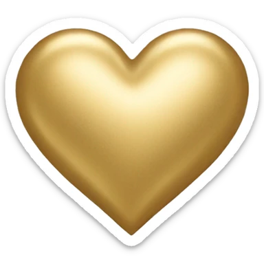 Gold heart  sticker
