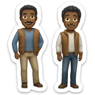 Persons weman and man sticker