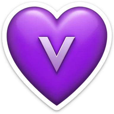 The Letter “y” inside a Purple Heart sticker