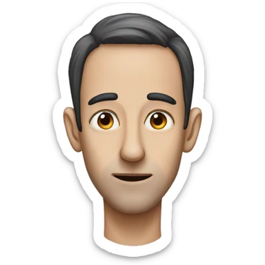 a person who has a long nose because he's lying sticker