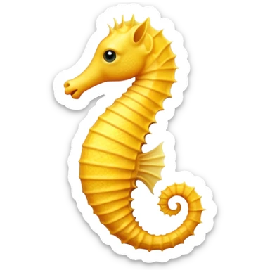 Yellow Seahorse  sticker