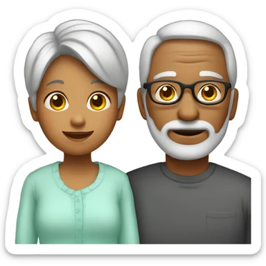 grandparents and grandchild sticker