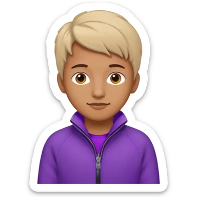 La tercera imagen, manten el forro polar morado sticker