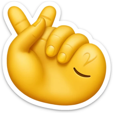 Butt emoji with hand imprint sticker