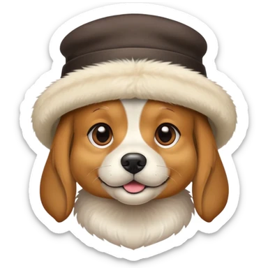 Dog with a hat  sticker