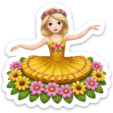 Dancer on the Flower float  sticker