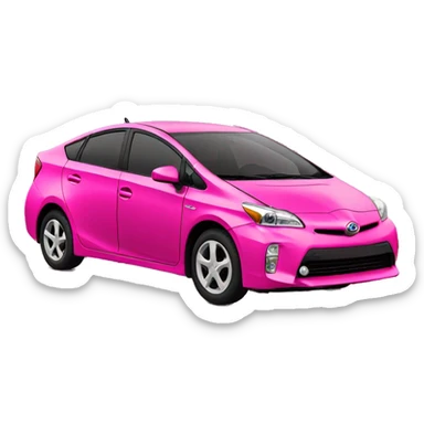 Hot pink Prius  sticker