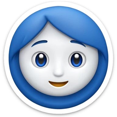 Verificación azul con un chulito blanco  que el emoji sea redondo y sin cara sticker