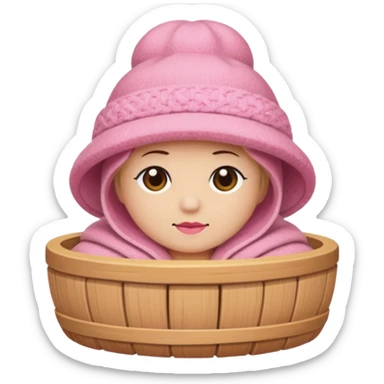 Sauna-hat pink sticker