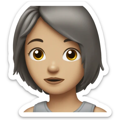  a lonely girl sad that her friends couldn’t come out to play  sticker