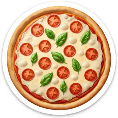 classic Italian pizza with basil and tomato sticker