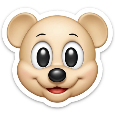close eye Mickey mouse emoji  sticker