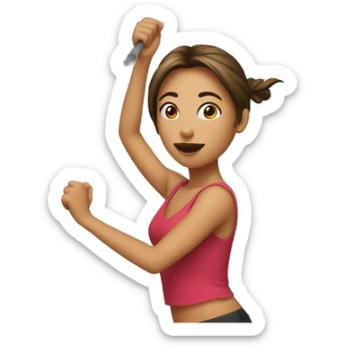 pole move woman sticker