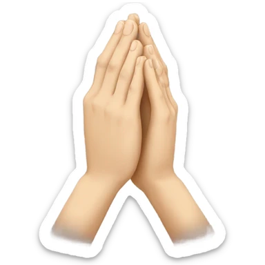 praying hands emoji but with paws as hands sticker