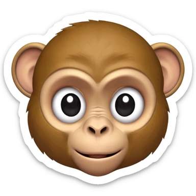 monkey with a black eye from a punch sticker