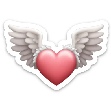 heart with angel wings sticker