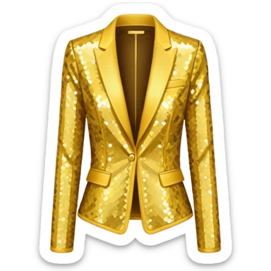 yellow sparkling jacket sticker