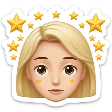 Gözleri yıldızlı emoji sticker