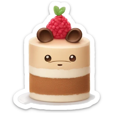 cute mousse cake sticker