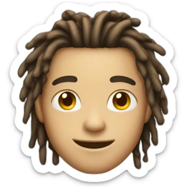 pretty boy with dreadlocks winking sticker