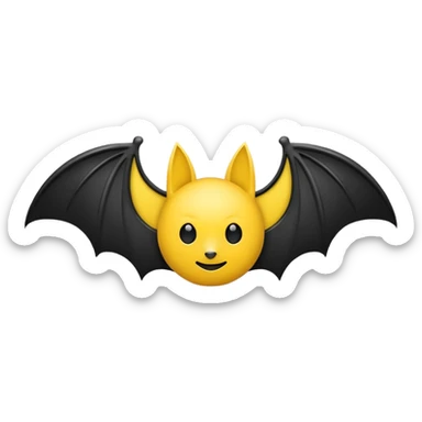 Make a emoji of bat logo batman edition  sticker