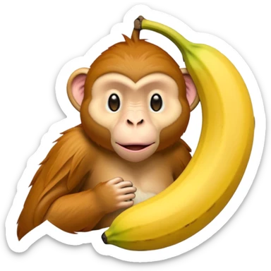 long banana-like dangling nose proboscis monkey sticker