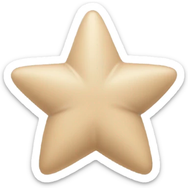 beige star with beige bow sticker
