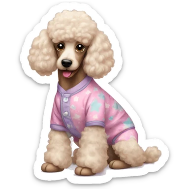 A poodle in Pajamas  sticker