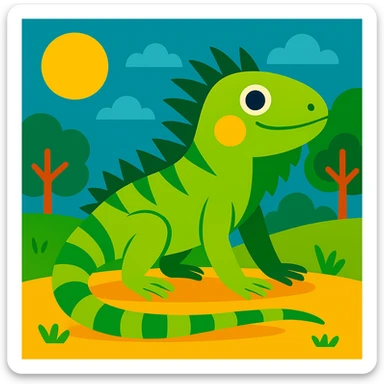Iguana sticker
