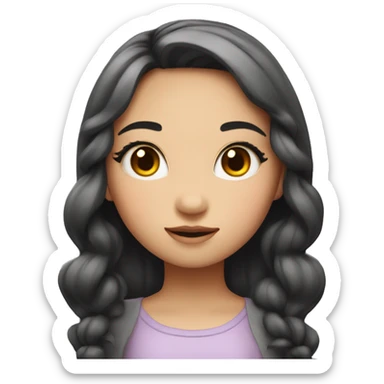 California girl (asian)with her cute face! (Long eyelash) sticker