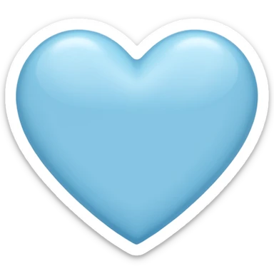 Light blu heart sticker